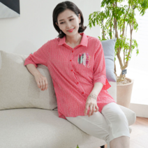쉬즈마담 T55985 붓터치 디지털프린팅 ST남방/엄마옷