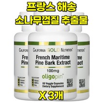CGN 프랑스 소나무껍질 추출물 피크노제놀 60캡슐 3개