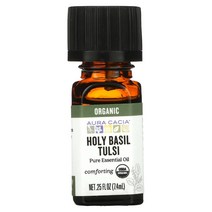 아우라카시아 순수 에센셜 오일 유기농 홀리 바질 툴시 7.4ml(0.25fl oz)
