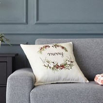 [모던하우스] 크리스마스 리스 쿠션커버