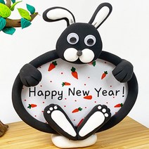 초등만들기키트 클레이 흑토끼 액자 4인 미술 재료 diy 방과후수업, 단품, 단품