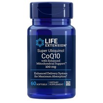 Life Extension Super Ubiquinol COQ10 라이프 익스텐션 코큐텐 슈퍼 유비퀴놀 60 소프트겔, 1개, 정