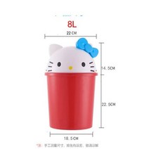 산리오 휴지통 헬로 키티 애니메이션 피규어 조가비 쓰레기통 두꺼운 데스크탑 침실 거실 욕실 주방 스토 버킷, E5