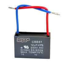 HQRP 천장 팬 콘덴서 CBB61 10uf 2-Wire, 12uf 2-Wire