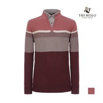 인디안 TREMOLO 하운드투스 배색 셔츠 레이어드 니트__TRBBPVF8356