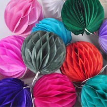 촬영소품 미니 허니컴볼 6cm 모음 어린이집 인테리어 홈파티 공간, 그린