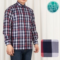 [중년의품격] 고급 레이온 울 체크 긴팔 신사 남방 셔츠 107