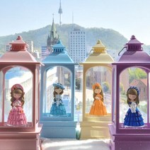 파이브러리 쁘띠프린세스 LED 오르골 스노우볼 무드등 워터볼, 오렌지