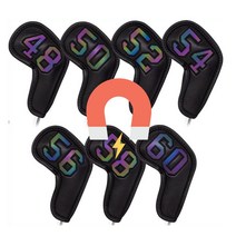 웨지커버 자석 홀로그램 골프 48 60도 샌드 블랙 가죽, 48도, JMEMALL 48도