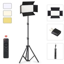 룩스패드 유튜브조명 방송조명 u600 led 비디오 라이트 바이 컬러 스탠드 원격 제어 dimmable 패널 조명 사진 사진 스튜디오 라이브 사진 채우기 램프, 12인치 1.5m 삼각대, 유럽 ​​연합