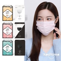 힐타임 투와이어 마스크 100매 컬러 숨쉬기편한 덴탈, 투톤 50매, 민트 50매, 투톤,민트, 1세트
