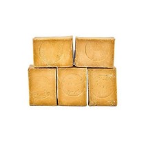 Carenesse Aleppo Basic Soap Pack of 5 95% Olive Oil 5% Laurel Oil Original Olive Oil Soap Hair Soap, 5% Lorbeeröl 95% Olivenöl