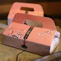 자체브랜드 매화 손잡이 떡상자(6호)