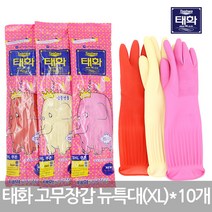 태화 고무장갑 뉴특대(XL) 10개, 레드, 1개
