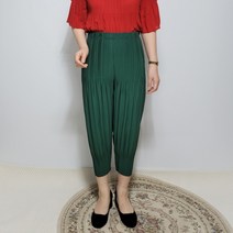 [플리츠유 정품] 알라딘 99 플리츠 배기 바지 주름 여성 마담 중년 봄 여름 팬츠 이세이 엄마 선물