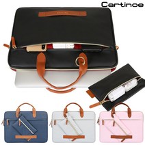 Cartinoe 맥북 삼성 노트북 파우치 가방 13 15 15.6 인치, 블랙