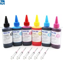 6x100ML 리필 잉크 키트 epson RX500 RX600 R300 R300M R320 R220 R200 R340 RX620 RX640 T50 Artisan 835 725 73