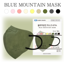 블루마운틴 KF94 마스크 새부리형 컬러 대형 1매입 25개, 카키