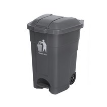 240L 바퀴달린 대형 상업용 쓰레기통 뚜겅있는 이동식, 70L  노란색