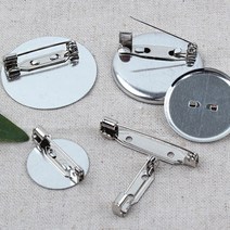 브로치핀 브로치 핀대 원형 일자핀 옷핀 14~35mm, 국산브로치 평판30mm(1개)