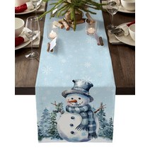 크리스마스 유칼립투스 전나무 나무 로빈 홈 장식 테이블 웨딩 주방 러너, 135.33 X 153cm+LXM13012