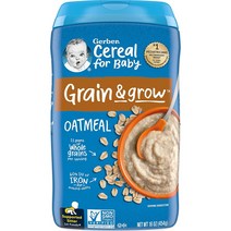 거버 싱글 그레인 시리얼 분말이유식 454g, 1개, 오트밀(Oatmeal)
