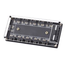 라우터 모뎀 네트워크카드 데스크탑 컴퓨터 ARGB 팬 허브 케이스 케이블 5V 3PIN PC RGB 쿨러 분배기 확장기 섀시 확장 4Pin D 유형 전원 포트, [01] ARGB Hub with Cable