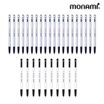 모나미 153 볼펜 0.7mm 20p + 153 CLIP 펜 0.7mm 10p, 흑색, 3세트