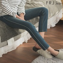 FRJ 여성용 L오비밴딩 슬림일자청바지 F81F-DP252A