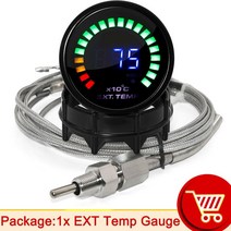 HD 52MM 디지털 20 LED 부스트 바 PSI 진공 워터 오일 온도 프레스 전압계 AFR EXT EGT Temp 가솔린 엔진 용 RPM 게이지, 10 Ext temp gauge, 10 Ext temp gauge