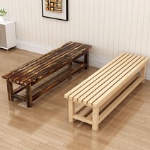 평벤치 평의자 목재 원목 거실 정원 야외 벤치 의자, 이중층 보강 110X40X40