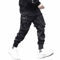 남성 streetwear 카고 techwear pants men multi 바지 155