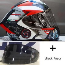 바이크 부품 풀페이스 오토바이 헬멧 X14 화이트 뒤 라이딩 모토크로스 레이싱, 11 B with black visor_04 XXL