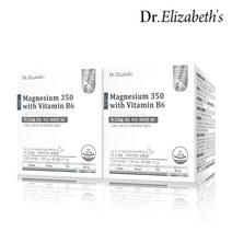 [백화점정식입점브랜드] 닥터엘리자베스 마그네슘 350 위드 비타민 B6 90캡슐 2박스 (6개월분), 1300mg x 90캡슐 (117g), 2개, 90정