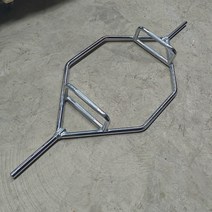 트랩바 헥스바 스쿼트 데드리프트 바벨 중량봉, 흰색 작은 구멍 큰 링, 1개