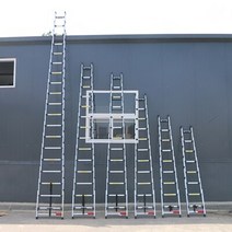 사다리 새로운 2.24m 알루미늄 합금 농축 가정용 텔레스코픽 접는 직선 엔지니어링 산업 장식