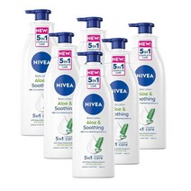 니베아 알로에베라 수딩 바디로션 수분크림 48H 400ml Nivea Aloe Vera Body Lotion Moisturiser, 6개