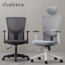 체어스코 네이처 메쉬 책상 컴퓨터 사무용 사무실 공부 학생 의자, 헤드 세트, 라텍스 쿠션 없음, 화이트바디