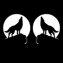 자동차 포인트 울프 늑대 WOLF 튜닝스티커 (M사이즈) 2개1세트, 화이트, 2개
