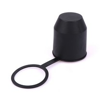 견인 볼 유니버설 자동 바 커버 액세서리 블랙 캡 히치 캐러밴 트레일러 보호 단순, 1개, 1개