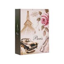 빈티지앨범 인생네컷앨범 6 인치 100 시트 빈티지 스타일 사진 집단 도서 스탬프 편지 보관 앨범 지폐 주최자, 유형 3