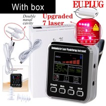 마사지기 안마기 650nm 레이저 12/7 구멍 요법 LLLT 손목 시계 치료 당뇨병 콜레스테롤 고혈압 비염 부비동, 04 7nd2 EU With ox