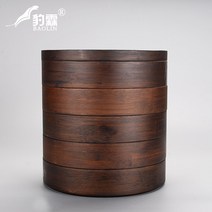 곶감단지 상자 애교예단 화과자케이스 큰 선물상자 무거운 나무 단단한 나무 다층 케이크 보관 서랍 형 냄비 하위 트레이 광장, 무거운 대나무 Puer 차 상자 - 원형 - 5