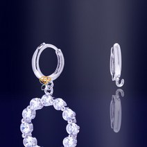 귀걸이 공방 화이트 재료 세공 부자재 악세사리 만들기 원터치 비즈 DIY 링