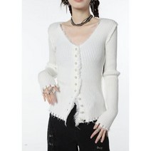 여성 의류 화이트 카디건 스웨터 짧은 술 패션 빈티지 레저 겨울 뜨강아지질 브레스트 코트