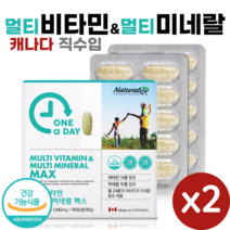 캐나다 직수입 멀티 비타민 미네랄 맥스 90정 여성 남성 종합 비타민 가족 영양제 Multi Vitamin Mineral, 2개