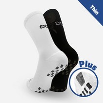 [위풋 WEFOOT 국가대표양말] 더블 논슬립 PLUS Lite 크루 삭스, 블랙, L(280 이상)