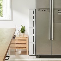 한샘 컴포트 6단 틈새서랍장, 화이트+그레이, 1개