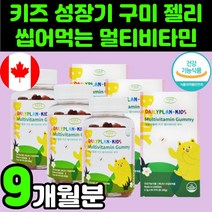 8세 8살 어린이 맛있는 츄어블 멀티 종합 비타민 캐나다 복합 영양제 구미 젤리 씹어먹는 키즈 7세 7살 성장기 엽산 비오틴 6세 6살 A 5세 5살 D 4세 4살 주니어 아동, 3박스(9개월분), 2200mg