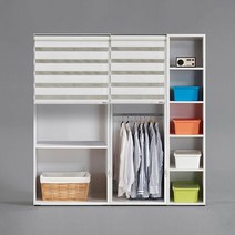 [천삼백케이] [플레인홈] 이라네 롤스크린 드레스룸 선반 세트 1800 (착불), 아이보리-C타입